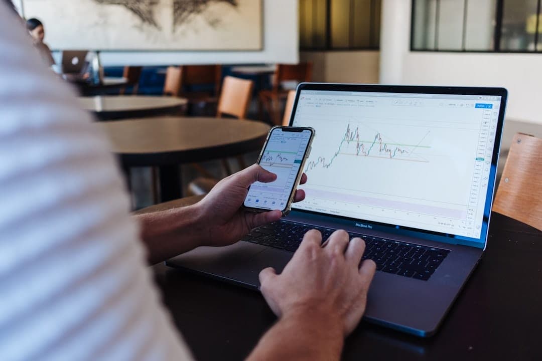 Photo laptop, chart
