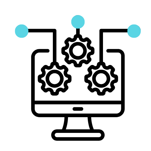 A simple graph with three blue nodes, connected by two black lines, forms a straight path—reminiscent of a clear workflow in the Branding Agent Kit. Opdee Digital Marketing