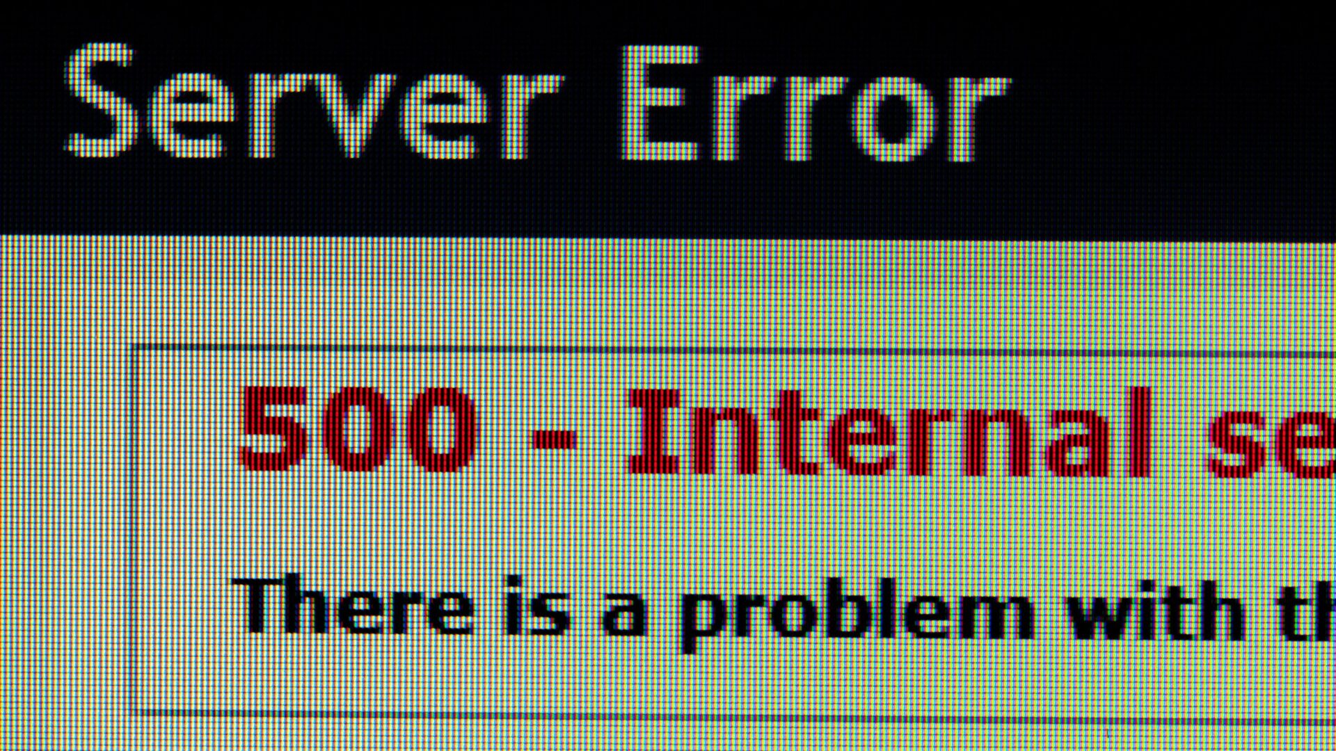 A computer screen displaying an "HTTP 500 – Internal Server Error" message in bold red text, indicating a problem with the WordPress website’s server. Opdee Digital Marketing